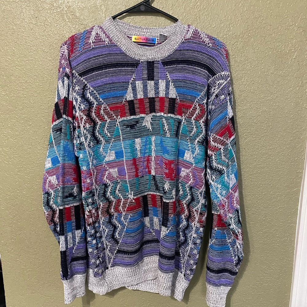 Vintage 80s Wild Print Sweater